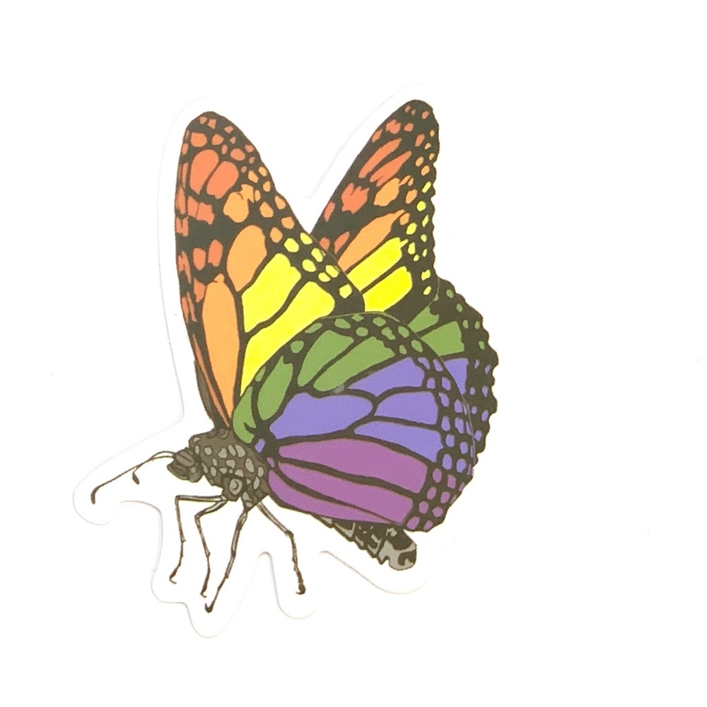 Rainbow Butterfly Vinyl Sticker